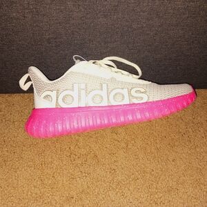 Adidas White/silverand Pink Sneakers